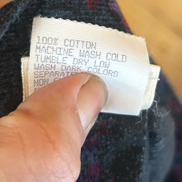 L.L. Bean Vintage Paisley Corduroy A-Line Midi Skirt Twirl Cotton Womens 6 Retro - Picture 8 of 9